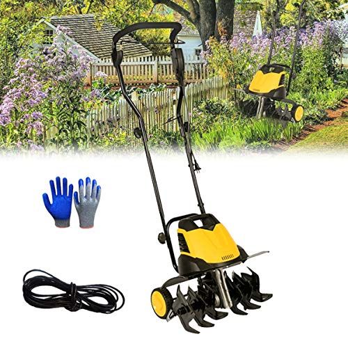 HIMNA PETTR Motobineuse électrique Pliant, Motobineuse Thermique 2400W, Profondeur De Travail du Sol 22cm, Largeur De Travail du Sol 45cm, Scarificateur Manuel pour Jardin Pelouse Cour