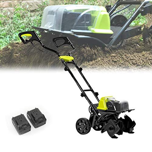 HIMNA PETTR Motobineuse électrique Portable sans Fil, Profondeur de Culture 18cm, Largeur de Culture 36cm, Scarificateur électrique pour Jardin, Pelouse, Serre